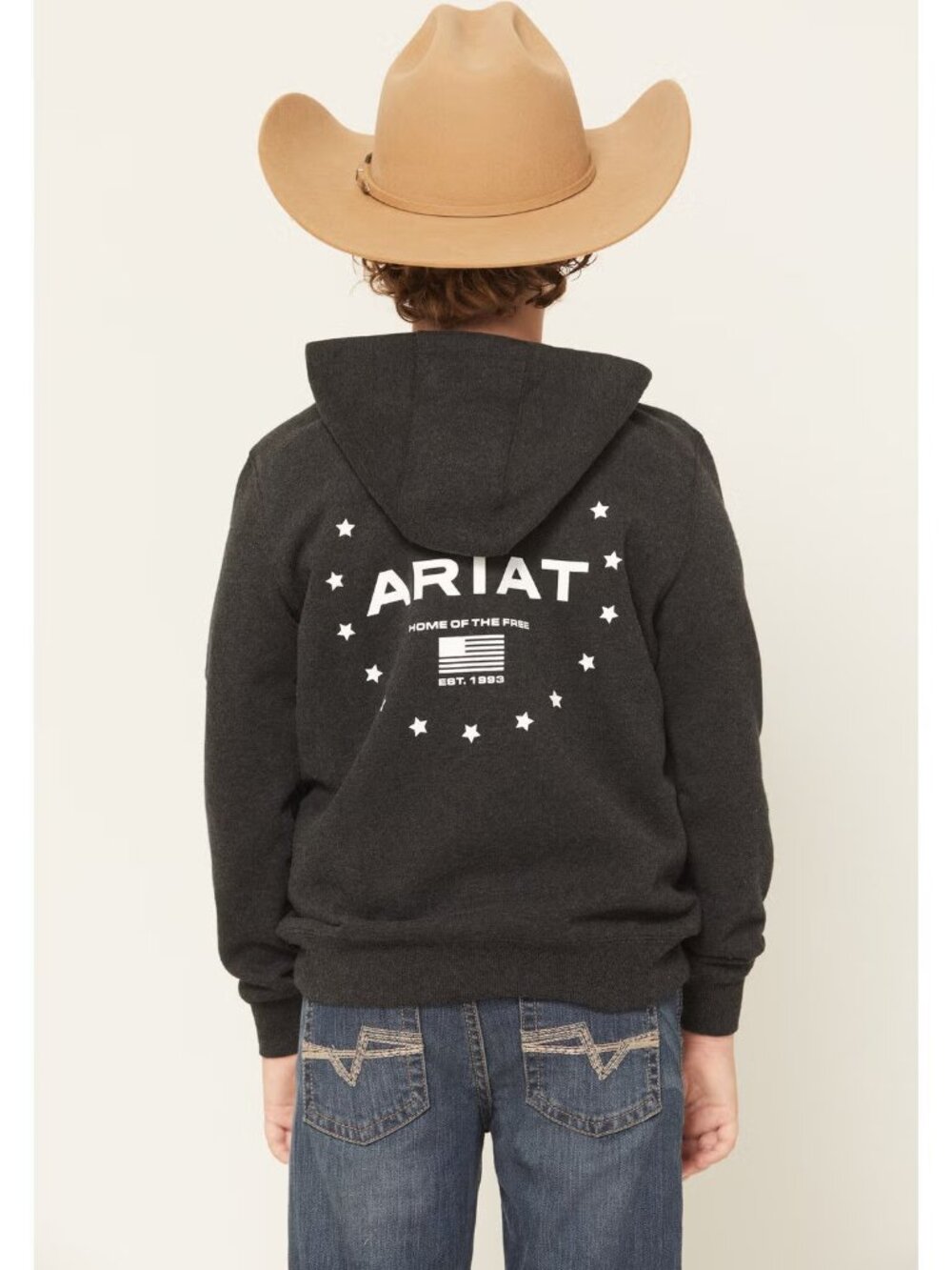 Ariat Kids Gray Logo Hoodie Pullover Sweatshirt Western NWOT | Youth K018B8/79